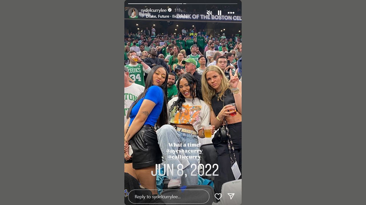 Steph Curry's sister Sydel Curry shares a throwback snap from the 2022 NBA Finals. (Credits: @sydelcurrylee/Instagram)